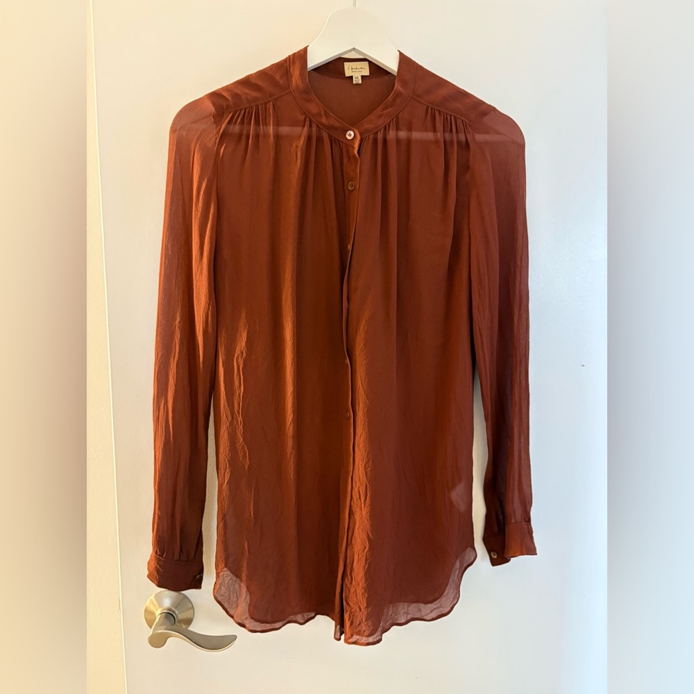 Babaton Men's Rust Long-Sleeve Button-Up Shirt